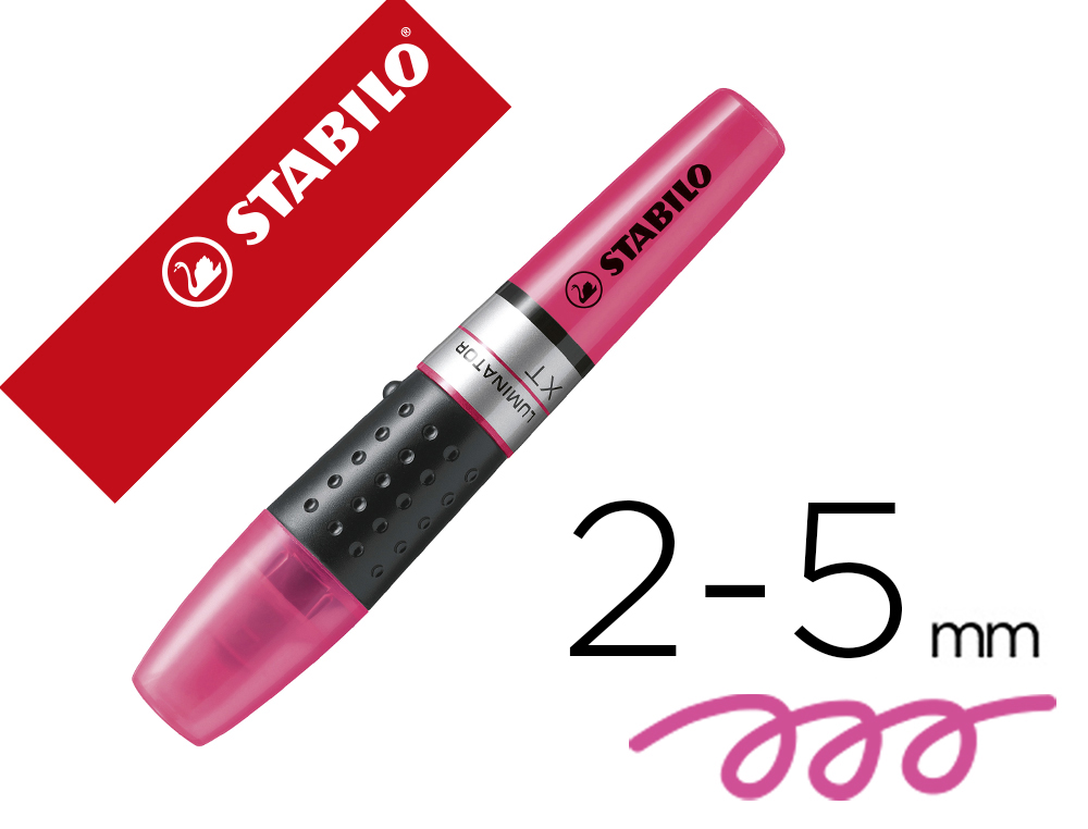 Marcador fluorescente stabilo boss luminator rosa tinta liquida