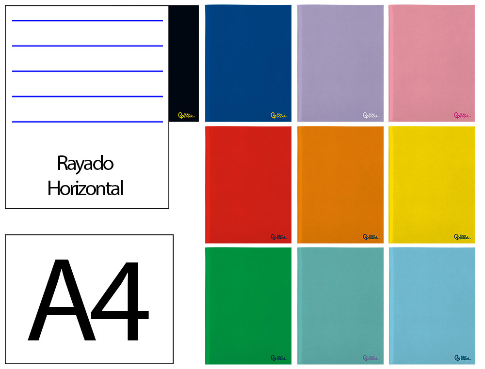 Caderno agrafado liderpapel smart din a4 48 f 75gr pautado com dupla margem cores sortidas