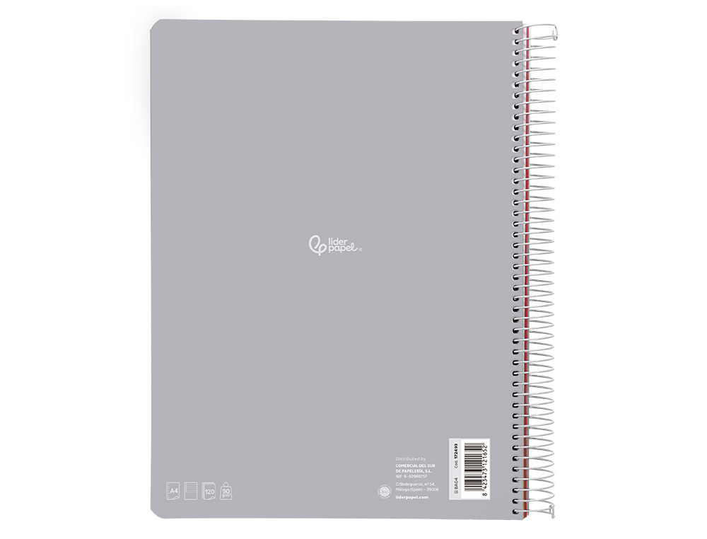 Caderno espiral Liderpapel Witty Micro A4 capa dura — 120 folhas 90 g/m² pautado, 4 furos, cores sortidas - Image 4