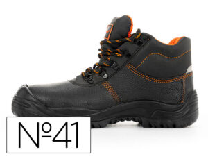 Bota de segurança Safetop Eurio S3 SR couro gravado sola de aço antiperfuração preto