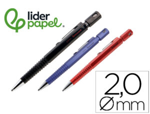 Lapiseira Liderpapel Tech com clip e apara-lápis, 2 mm (cores sortidas)