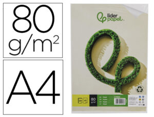 Papel fotocópia Liderpapel DIN A5 reciclado 80 gr embalagem de 250 folhas