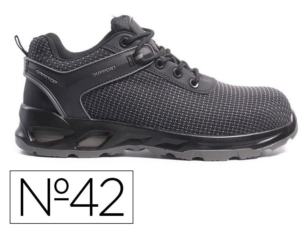 Sapatos de segurança Safetop Amantio tecido putek sola PU bidensidade S3 cinzento