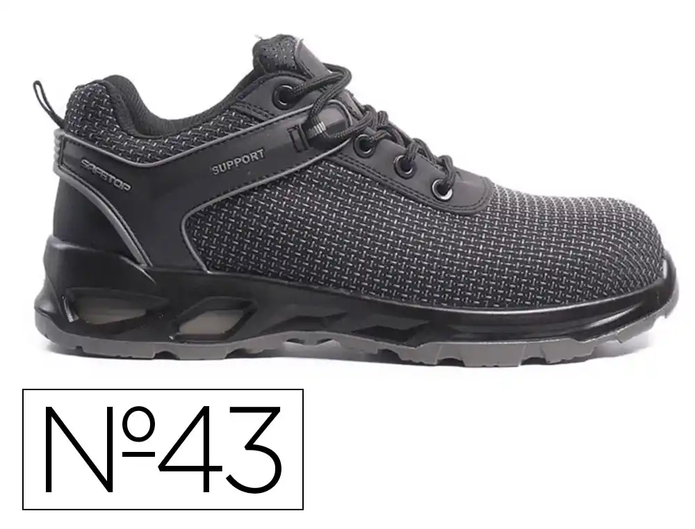 Sapatos de segurança Safetop Amantio tecido putek sola PU bidensidade S3 cinzento - Image 2