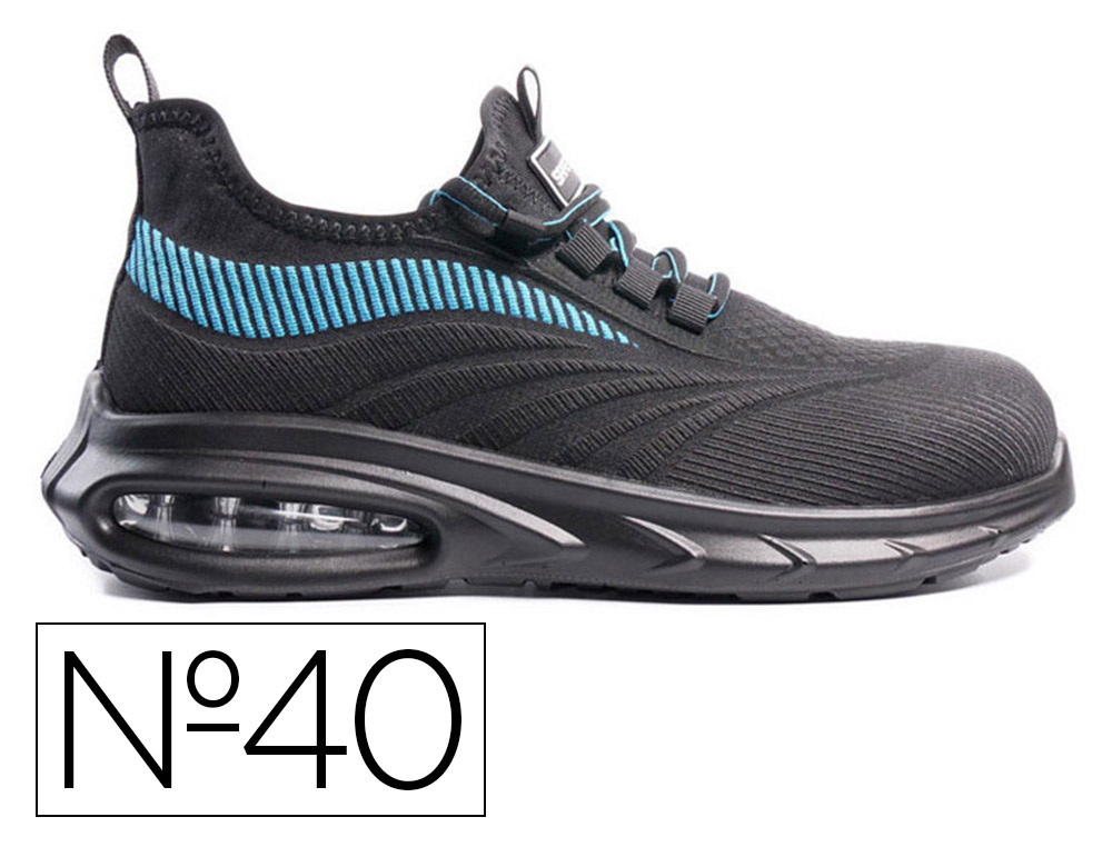 Sapatos de segurança Safetop Combio Sport tecido poliéster 3D sola PU bidensidade 1P preto/azul