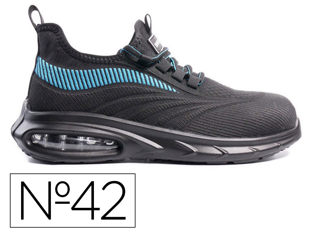 Sapatos de segurança Safetop Combio Sport tecido poliéster 3D sola PU bidensidade 1P preto/azul - Image 3