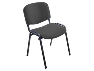 Cadeira rocada confidente estrutura metalica assento tecido anti fogo cinza 570x410x810 mm