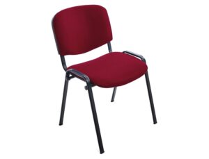 Cadeira rocada confidente estrutura metalica assento tecido anti fogo bordeaux 570x410x810 mm