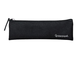 Estojo escolar liderpapel plano estreito um fecho 200x60 mm preto