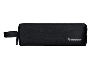 Estojo escolar liderpapel classic retangular com asa 210x70 mm preto