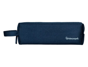 Estojo escolar liderpapel classic retangular com asa 210x70 mm azul marinho