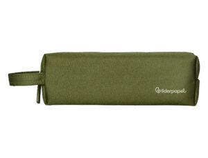 Estojo escolar liderpapel classic retangular com asa 210x70 mm verde militar