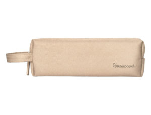 Estojo escolar liderpapel classic retangular com asa 210x70 mm creme