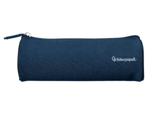 Estojo escolar liderpapel cilindrico largo 210x70 mm azul marinho