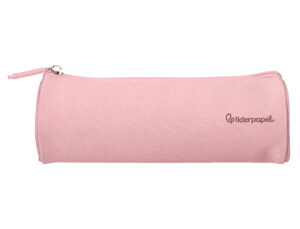 Estojo escolar liderpapel cilindrico largo 210x70 mm rosa