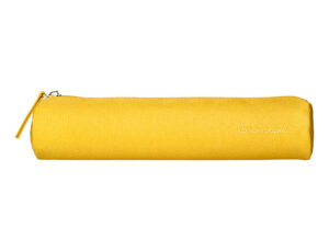 Estojo escolar liderpapel cilindrico estreito 220x45 mm amarelo