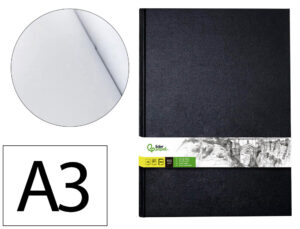 Diario grafico encadernado liderpapel din a3 420x297 mm 100 folhas 100 gr cor preta