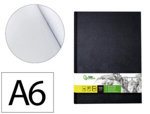 Diario grafico encadernado liderpapel din a6 148x105 mm 100 folhas 100 gr cor preta