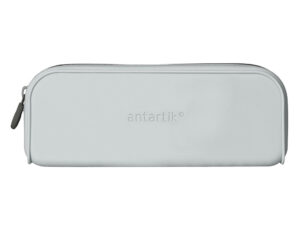 Estojo escolar antartik prisma silicone soft retangular 185x50x75 mm cinza