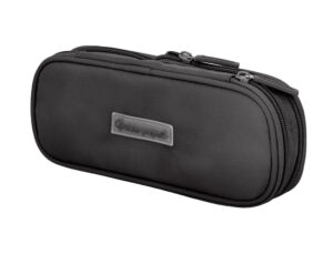 Estojo escolar liderpapel color pop 2 fechos com compartimento extensivel preto 230 x 60 mm