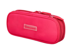 Estojo escolar liderpapel color pop 2 fechos com compartimento extensivel rosa fucsia 230 x 60 mm