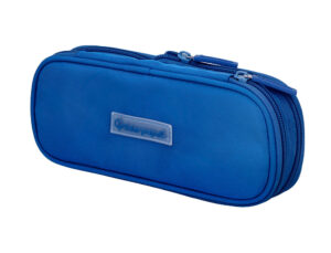 Estojo escolar liderpapel color pop 2 fechos com compartimento extensivel azul 230 x 60 mm