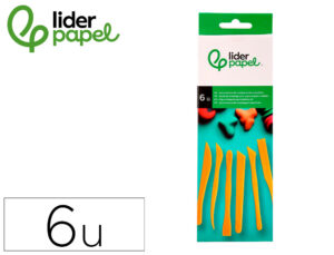 Instrumentos de modelar liderpapel para argila e plasticina caixa de 6 peças sortidas