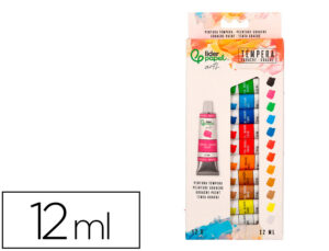 Pintura guache liderpapel caixa de 12 tubos de alumínio de 12 ml cores sortidas