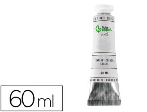 Pintura guache liderpapel tubo de alumínio de 60 ml cor branco titânio