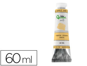 Pintura guache liderpapel tubo de alumínio de 60 ml cor amarelo nápoles