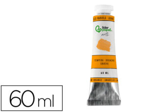 Pintura guache liderpapel tubo de alumínio de 60 ml cor amarelo laranja