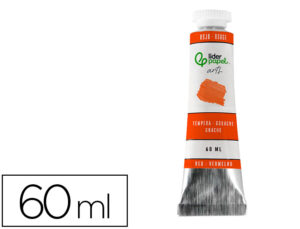 Pintura guache liderpapel tubo de alumínio de 60 ml cor vermelho
