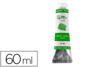 Pintura guache liderpapel tubo de alumínio de 60 ml cor verde permanente