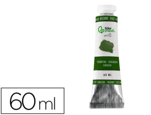 Pintura guache liderpapel tubo de alumínio de 60 ml cor verde escuro