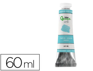 Pintura guache liderpapel tubo de alumínio de 60 ml cor azul turquesa