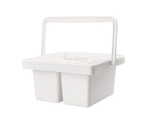 Cubo limpeza de pincéis liderpapel de plástico com asa transportável 13x13x9 cm