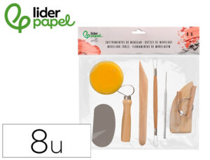 Instrumentos de modelar liderpapel pack 8 ferramentas sortidas certificado fsc