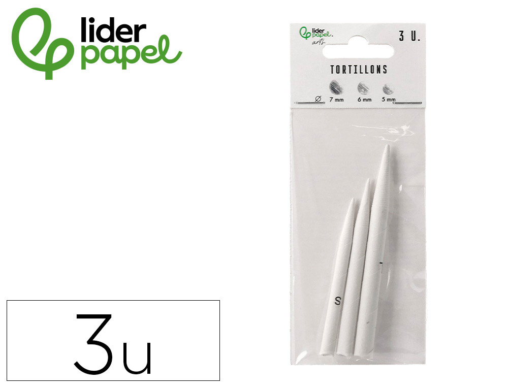 Esfuminho liderpapel saco de 3 unidades diâmetros sortidos 70 mm / 80 mm / 90 mm