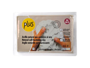 Pasta de modelar sio-2 plus cor branco natural embalagem de 1 kg