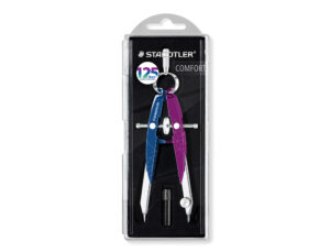 Compas staedtler micrometrico mars 556 azul/lila con husillo y rueda central