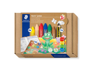 Set de desenho staedtler noris junior misto lápis de cera atividades infantis 8 peças