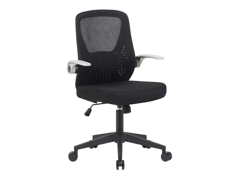 Cadeira de escritorio q-connect terni malha alt max 1050 mm larg 500 mm prof 480 mm cor preto corpo preto