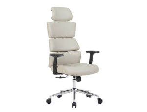 Cadeira de direcao q-connect aurea imit pele alt max 1400 mm larg 520 mm prof 510 mm rodas premium cinza corpo cromado