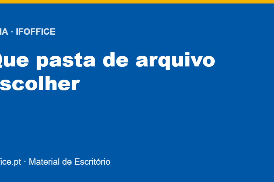 Guia IFOFFICE: que pasta de arquivo escolher