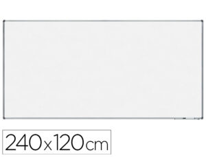 Quadro branco rocada aco vitrificado magnetico moldura aluminio e cantos pvc 240 x 120 cm inclui bandeja para marcador
