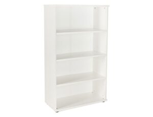 Armario rocada com quatro estantes serie store 156x90x45 cm acabamento aw04 branco/branco