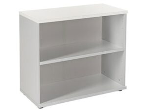 Armario rocada com dois estantes serie store 78x90x45 cm acabamento ab04 aluminio/branco