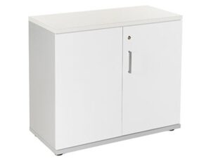 Armario rocada com dois portas serie store 78x90x45 cm acabamento ab04 aluminio/branco