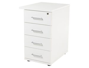 Armario rocada com quatro gavetas serie store 60x50x72 cm acabamento aw04 branco/branco