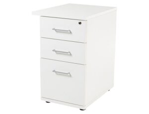 Armario rocada com tres gavetas serie store 60x50x72 cm acabamento aw04 branco/branco
